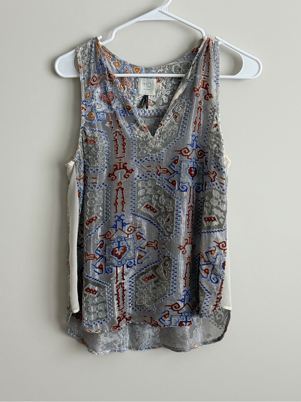 Anthropologie HD in Paris Silk Blend Tank Top Sleeveless XS